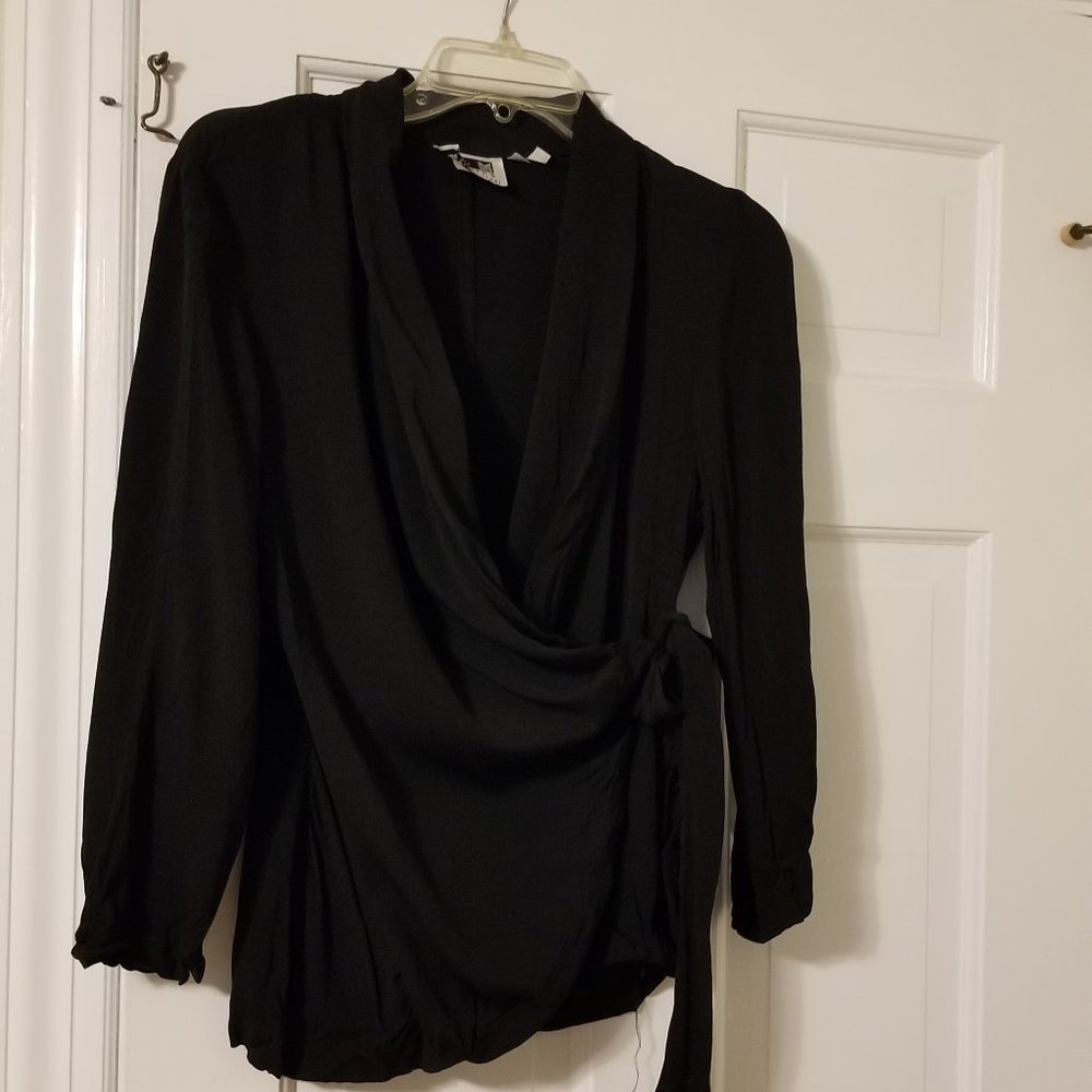 Shelli Segal Wrap Blouse NWOT